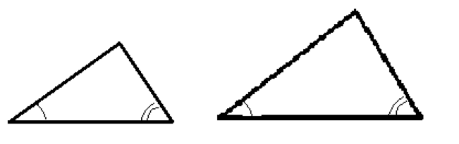2つ組の角がそれぞれ等しい
